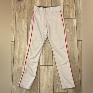 Easton Gray with Red Piping baseball Pants